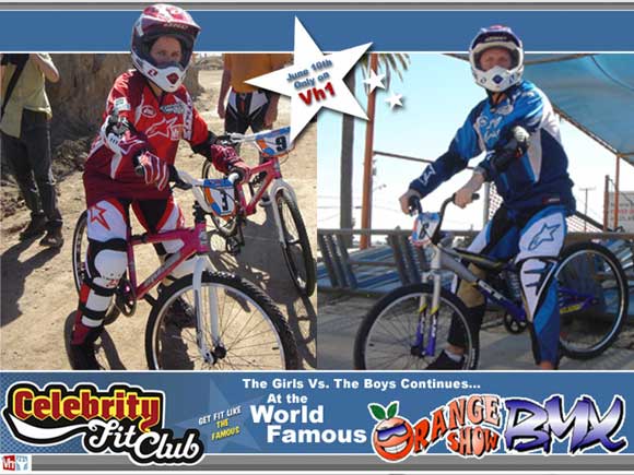 Celebrity Fit Club BMX race