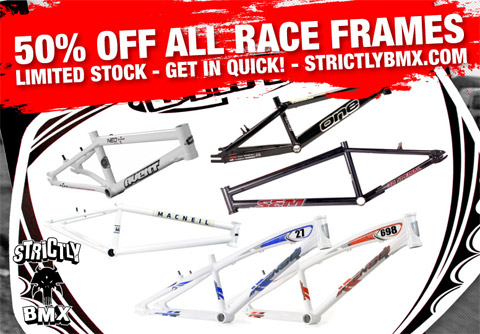 Strictly BMX race frame clearance